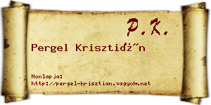 Pergel Krisztián névjegykártya