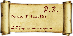 Pergel Krisztián névjegykártya