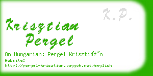 krisztian pergel business card